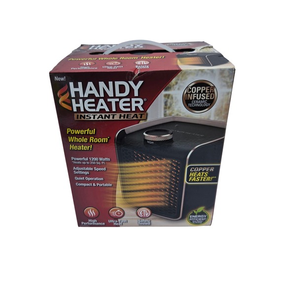 Handy Heater Other - Handy Heater Instant Heat Black New Portable Copper Infused